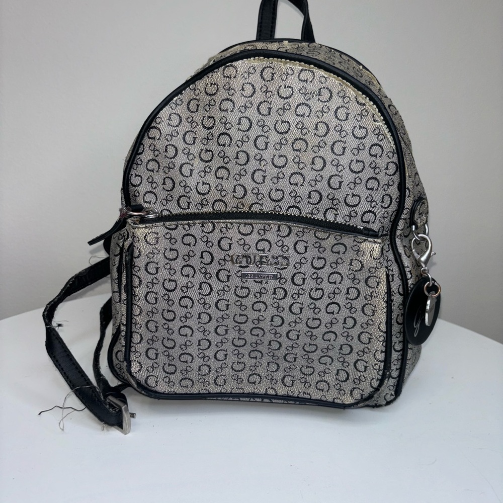 Guess Metallic Monogram Backpack - image 1